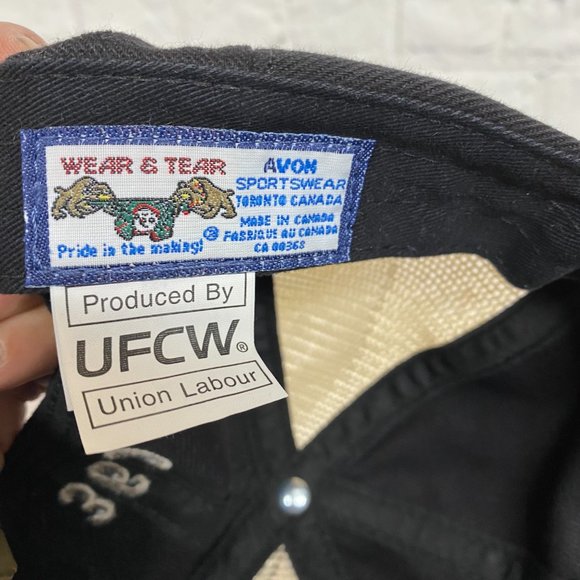 Vintage Hat Cap Strap Back Black Brown Mesh Teamsters 362 Embroidered Logo Union - Picture 8 of 9